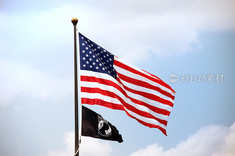 美国和POW MIA旗帜